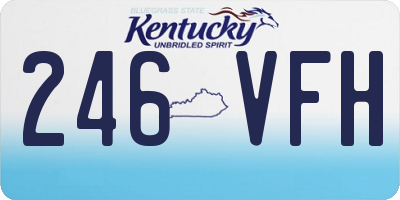 KY license plate 246VFH