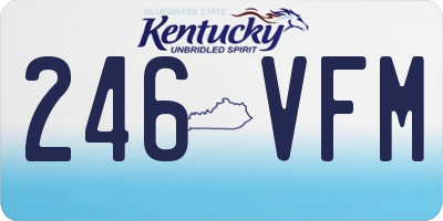 KY license plate 246VFM