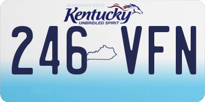 KY license plate 246VFN