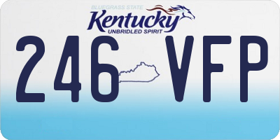 KY license plate 246VFP