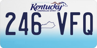 KY license plate 246VFQ
