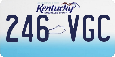 KY license plate 246VGC