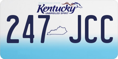 KY license plate 247JCC