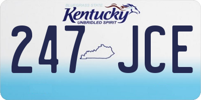 KY license plate 247JCE