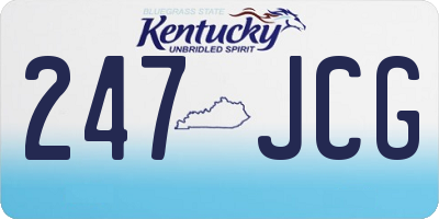 KY license plate 247JCG