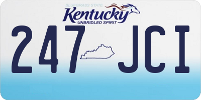 KY license plate 247JCI