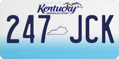 KY license plate 247JCK