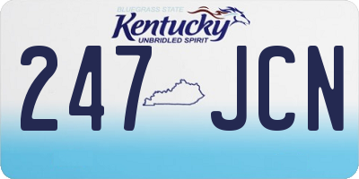 KY license plate 247JCN