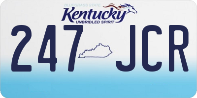 KY license plate 247JCR