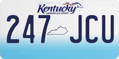KY license plate 247JCU