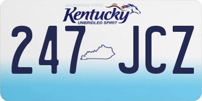 KY license plate 247JCZ