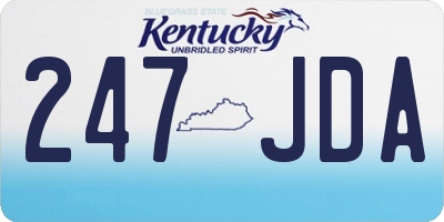 KY license plate 247JDA