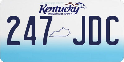 KY license plate 247JDC