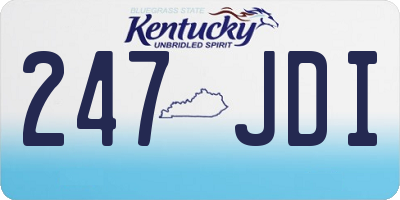 KY license plate 247JDI