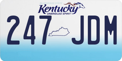 KY license plate 247JDM