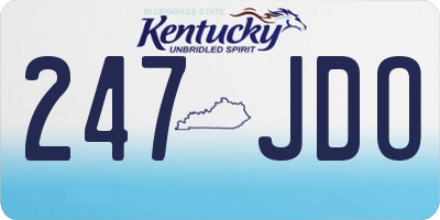 KY license plate 247JDO