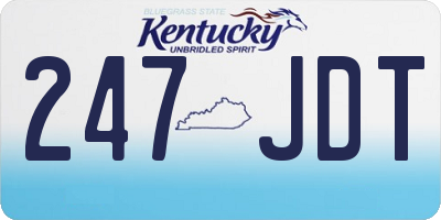KY license plate 247JDT