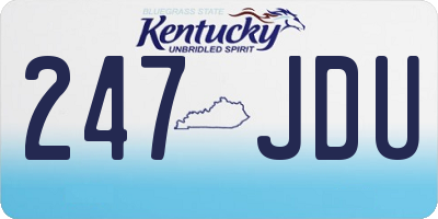 KY license plate 247JDU