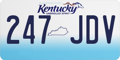 KY license plate 247JDV