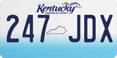 KY license plate 247JDX