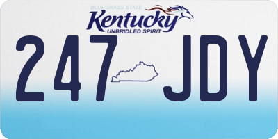 KY license plate 247JDY