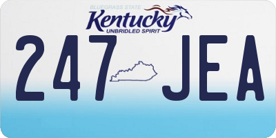 KY license plate 247JEA