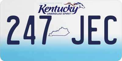 KY license plate 247JEC