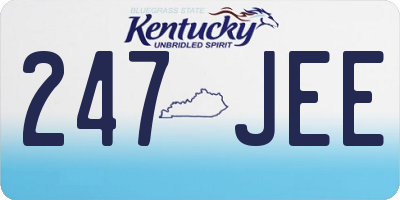 KY license plate 247JEE