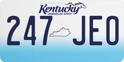 KY license plate 247JEO