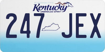 KY license plate 247JEX