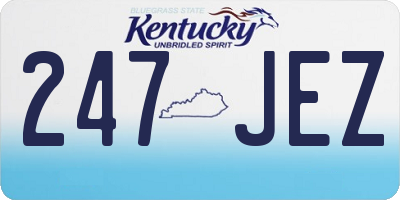 KY license plate 247JEZ