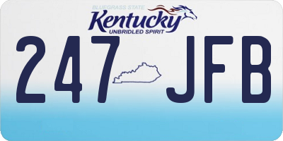 KY license plate 247JFB