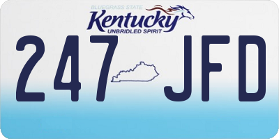 KY license plate 247JFD