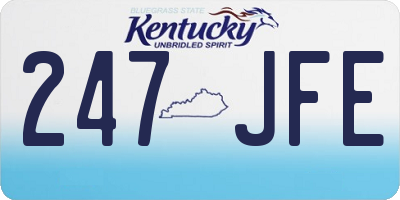 KY license plate 247JFE