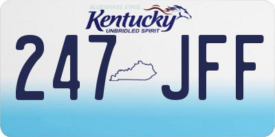 KY license plate 247JFF