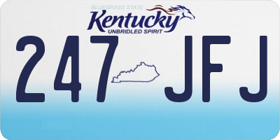 KY license plate 247JFJ