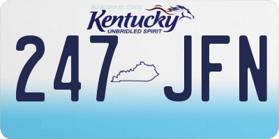 KY license plate 247JFN