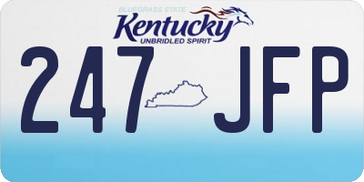 KY license plate 247JFP