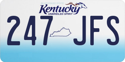 KY license plate 247JFS