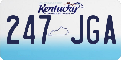 KY license plate 247JGA