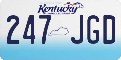 KY license plate 247JGD