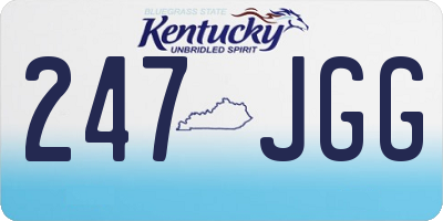 KY license plate 247JGG