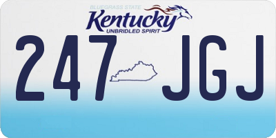 KY license plate 247JGJ