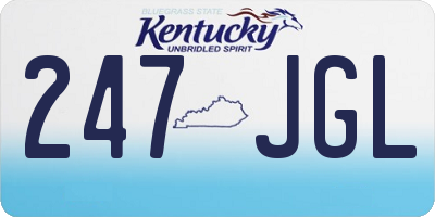 KY license plate 247JGL