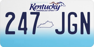 KY license plate 247JGN
