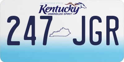 KY license plate 247JGR
