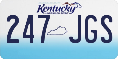 KY license plate 247JGS