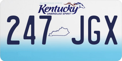 KY license plate 247JGX