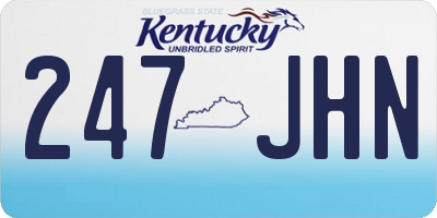 KY license plate 247JHN