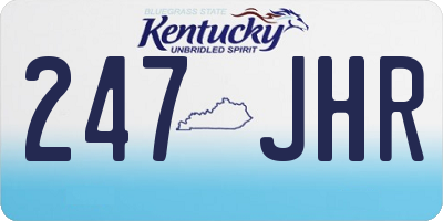 KY license plate 247JHR